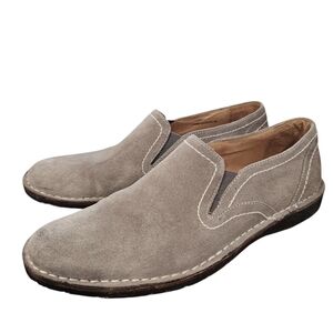 John Varvatos Men's Gray Suede Loafers